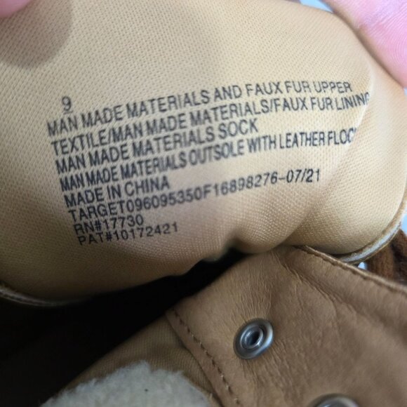 Womens Universal Threads Cheyenne Brown Heeled Duck Boots Sherpa Leather Size 9 - Picture 7 of 11